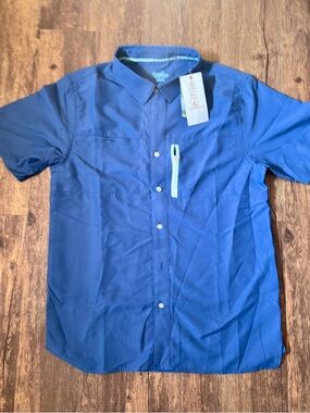 Men’s UV Skinz Short-Sleeve Button-Down Shirt SPF 50+